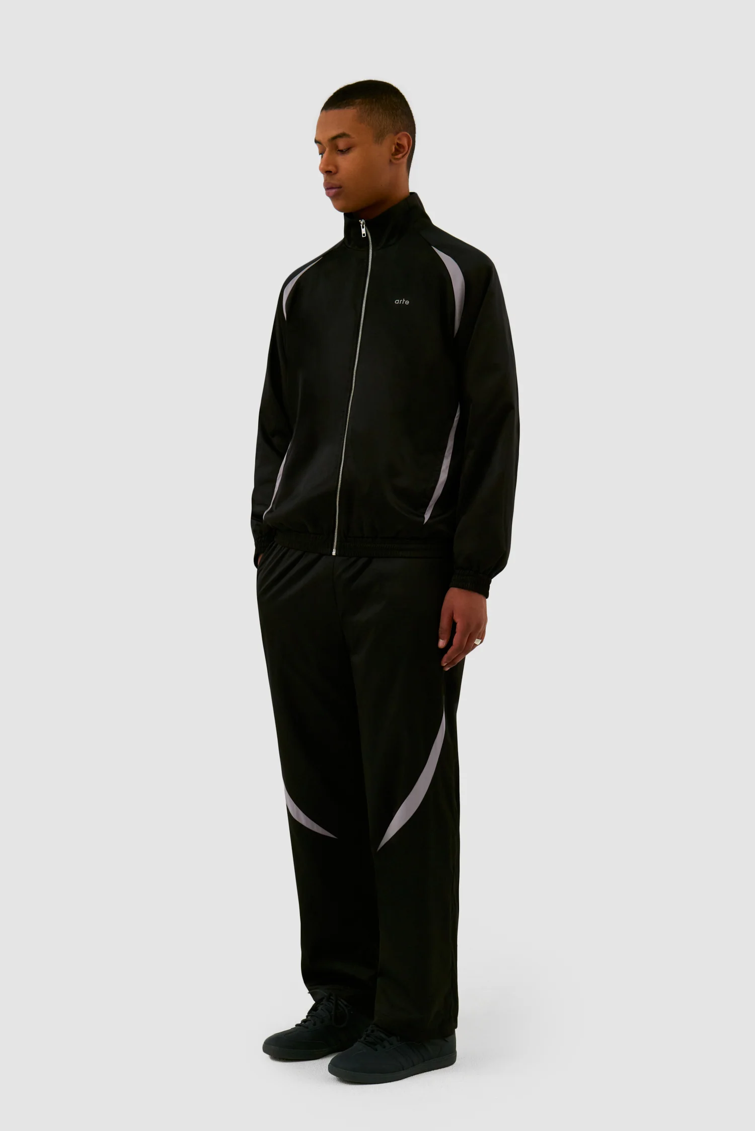 Pantalon de survêtement bicolore - Noir - Image 5