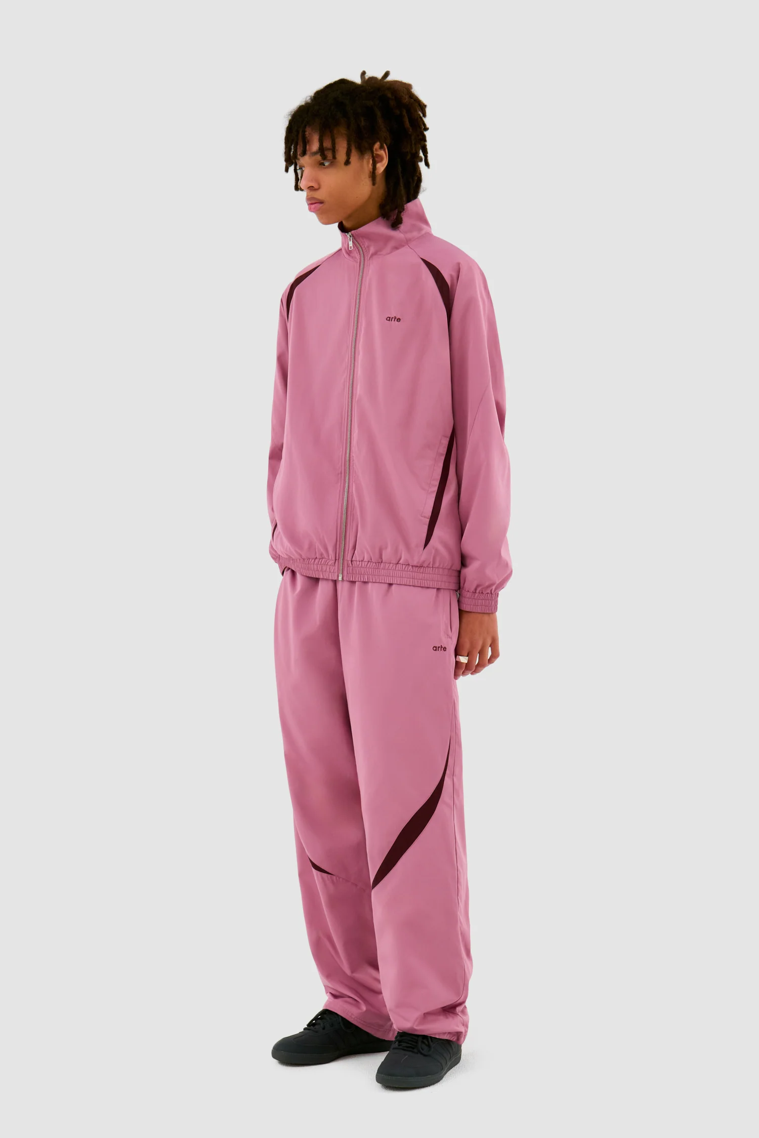 Pantalon de survêtement bicolore - Rose - Image 5