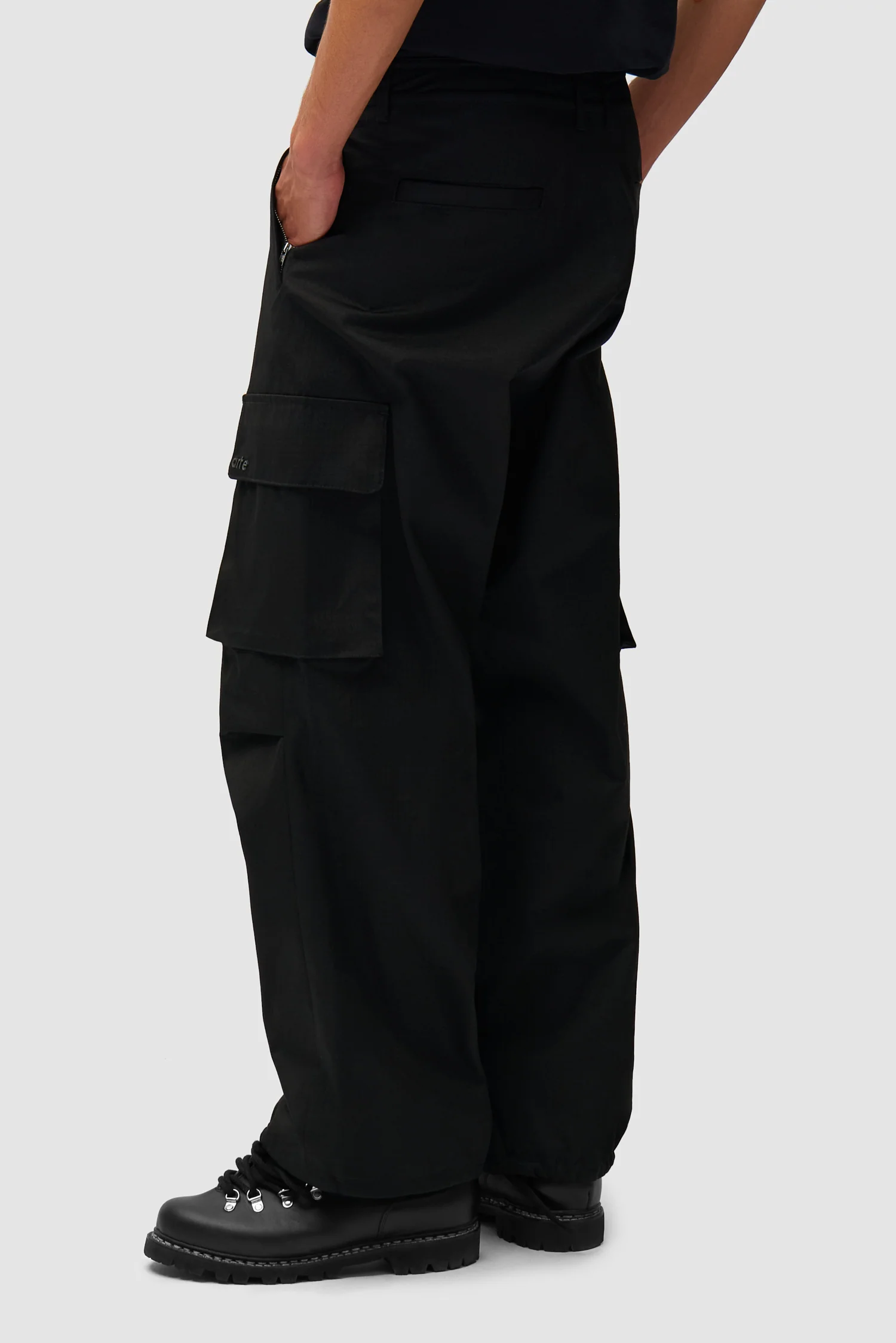 Pantalon Ripstop ciré - Noir - Image 3
