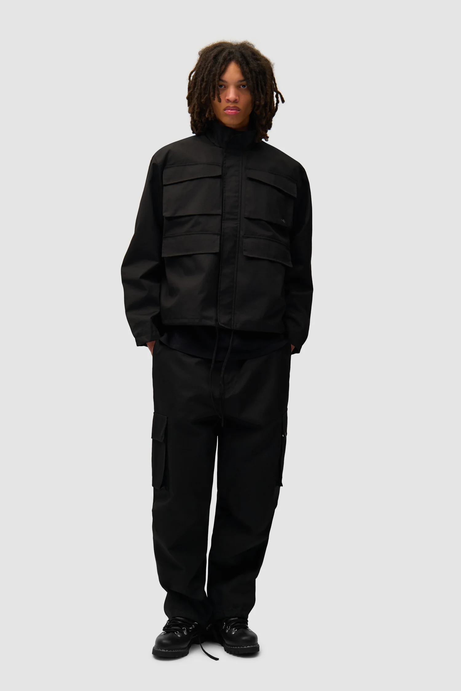 Pantalon Ripstop ciré - Noir - Image 5