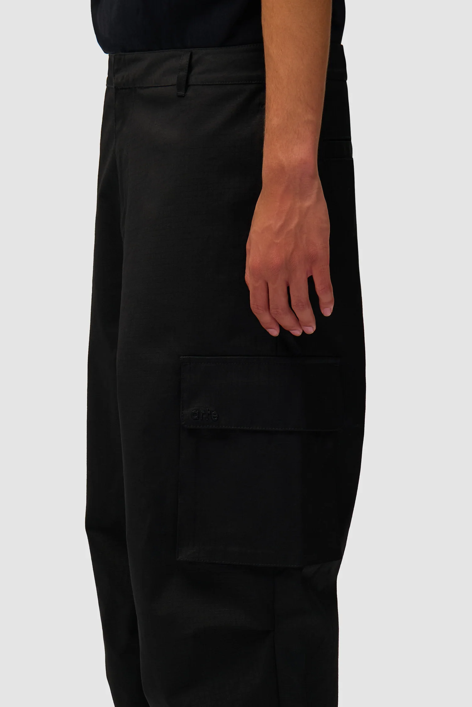 Pantalon Ripstop ciré - Noir - Image 7