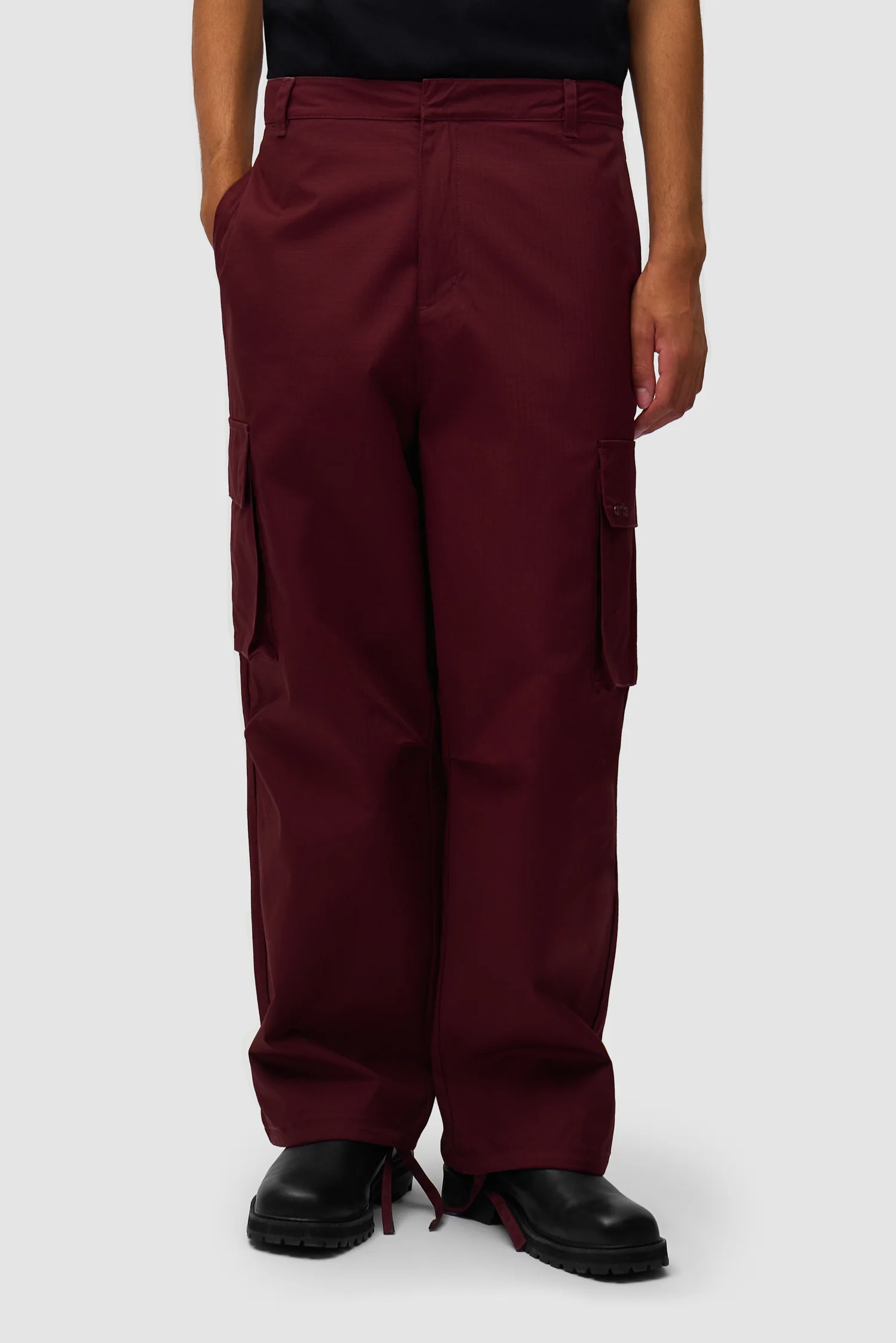 Pantalon Ripstop ciré - Bordeaux - Image 2