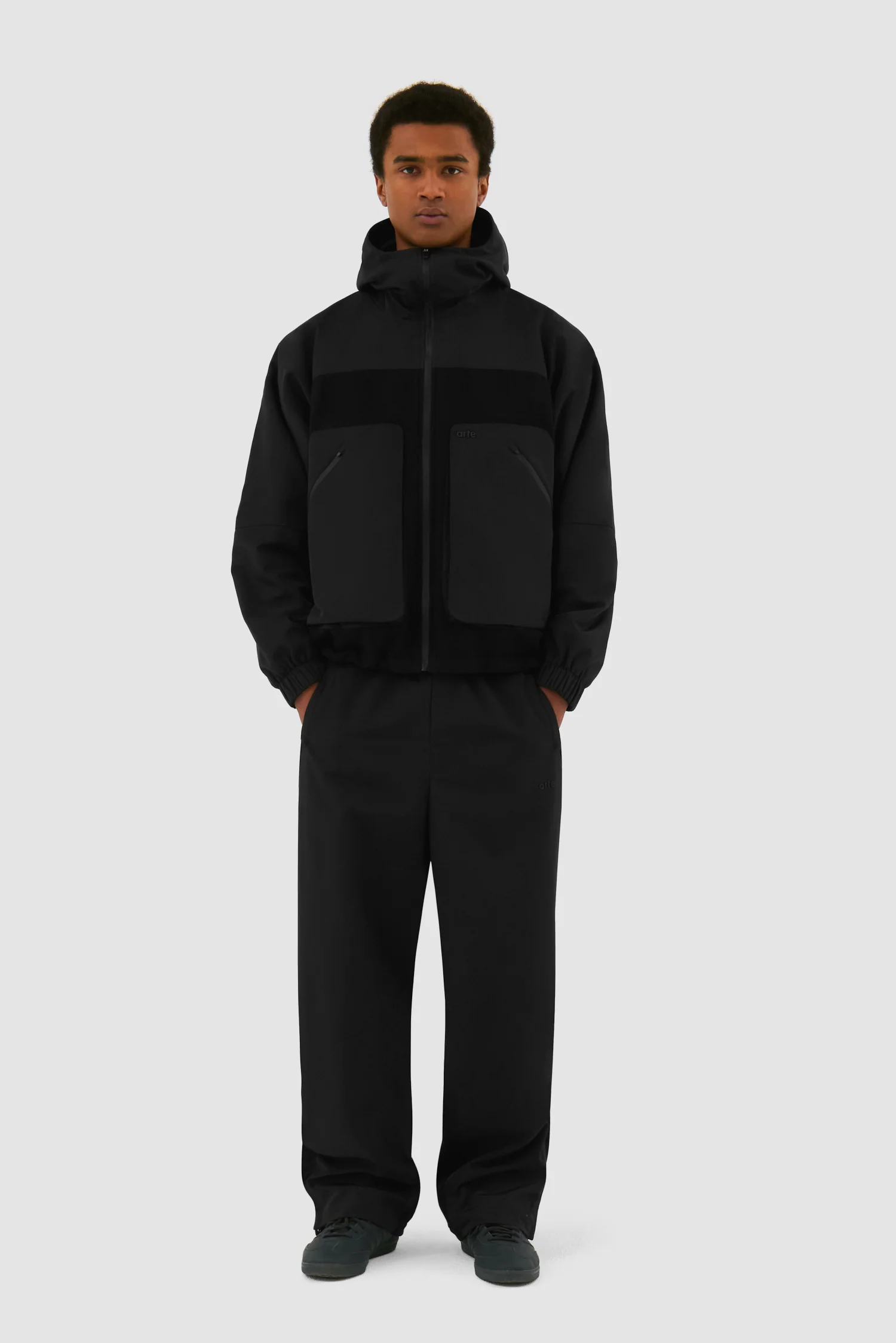Veste technique en laine - Noir - Image 4