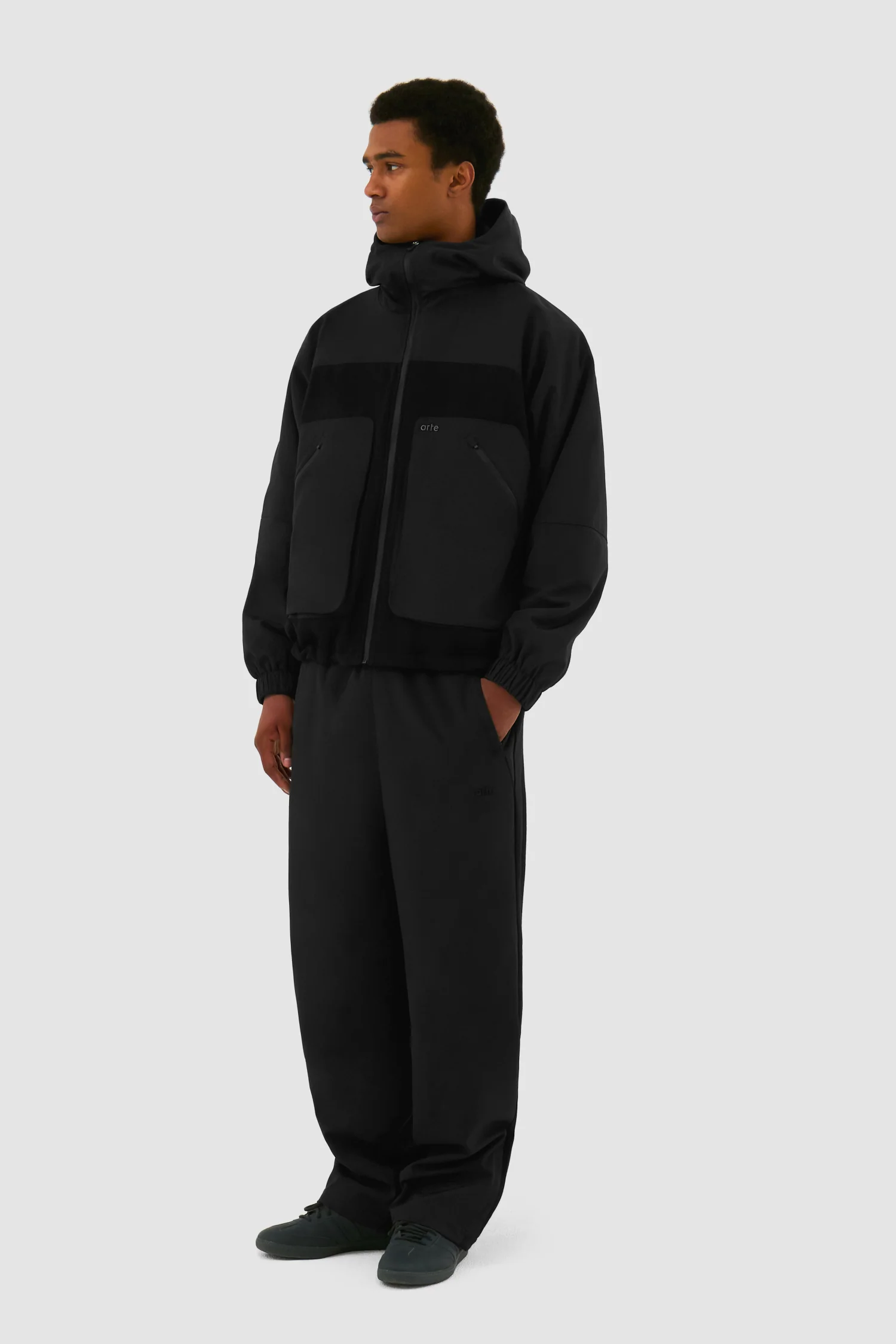 Veste technique en laine - Noir - Image 5