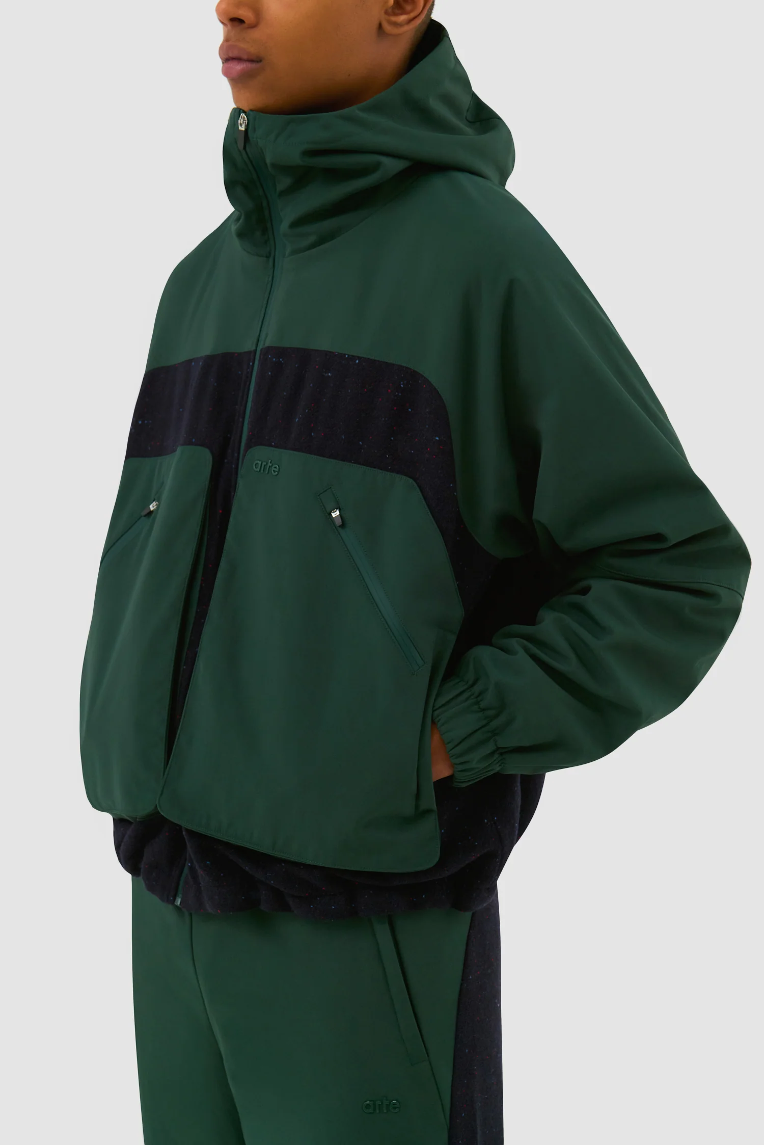 Veste technique en laine - Vert - Image 7