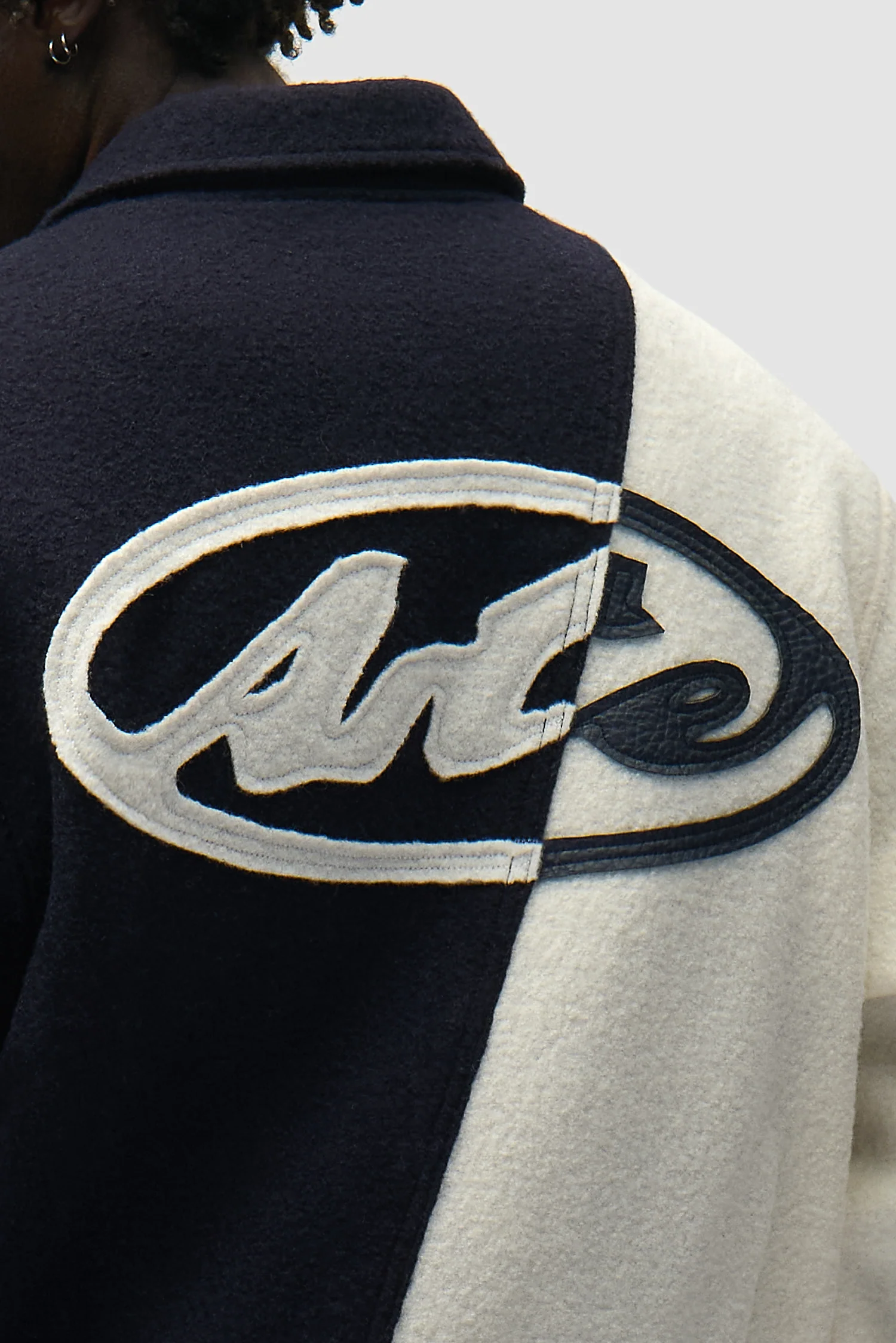 Veste universitaire en laine - Bleu/Blanc - Image 9